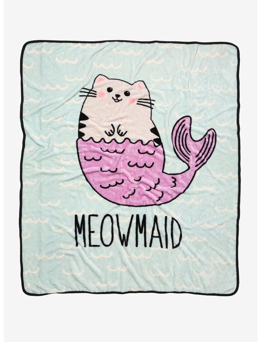 Meowmaid Throw Blanket, , hi-res