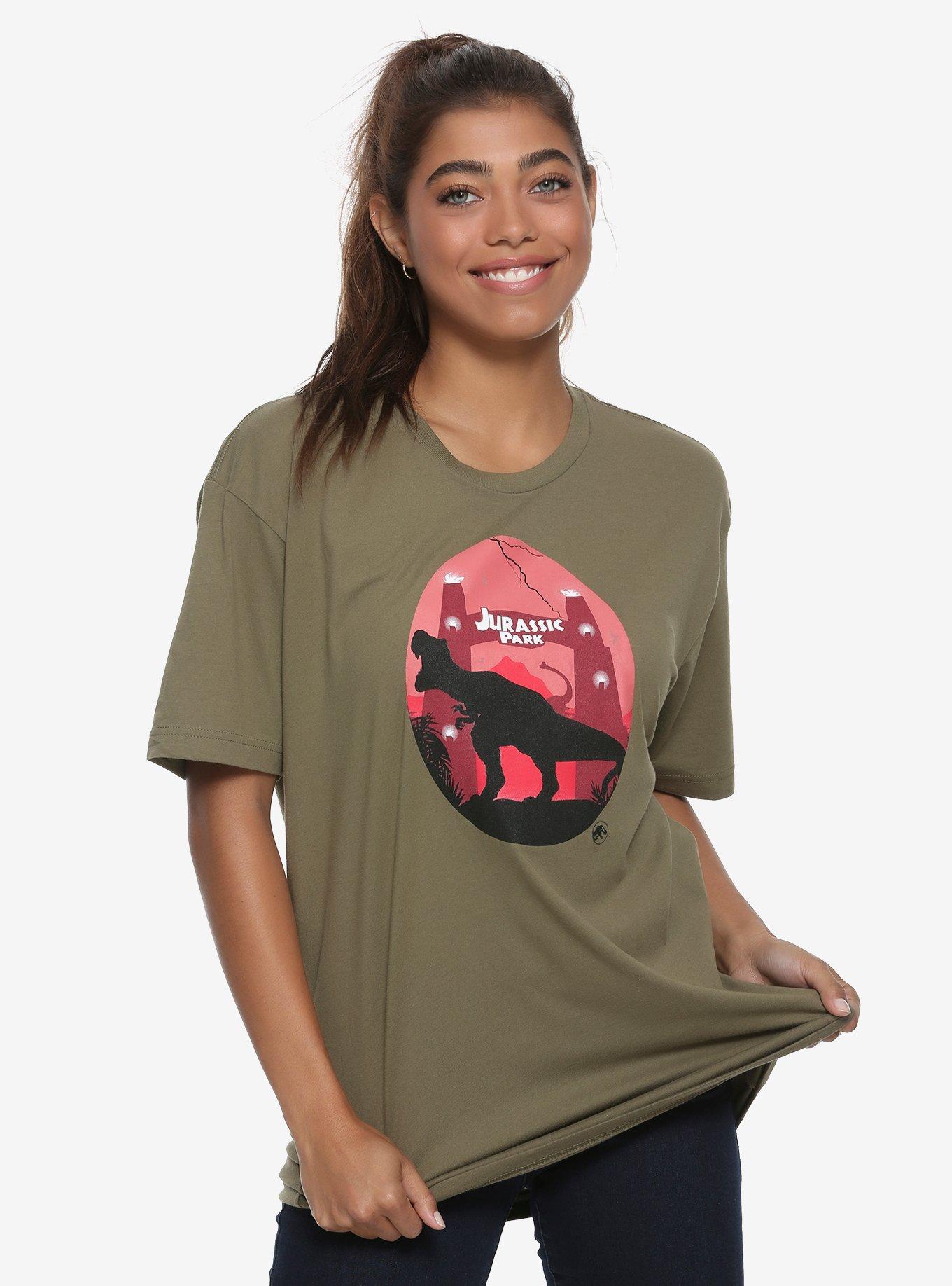 Jurassic Park Gate Egg Womens Tee - BoxLunch Exclusive, MULTI, hi-res