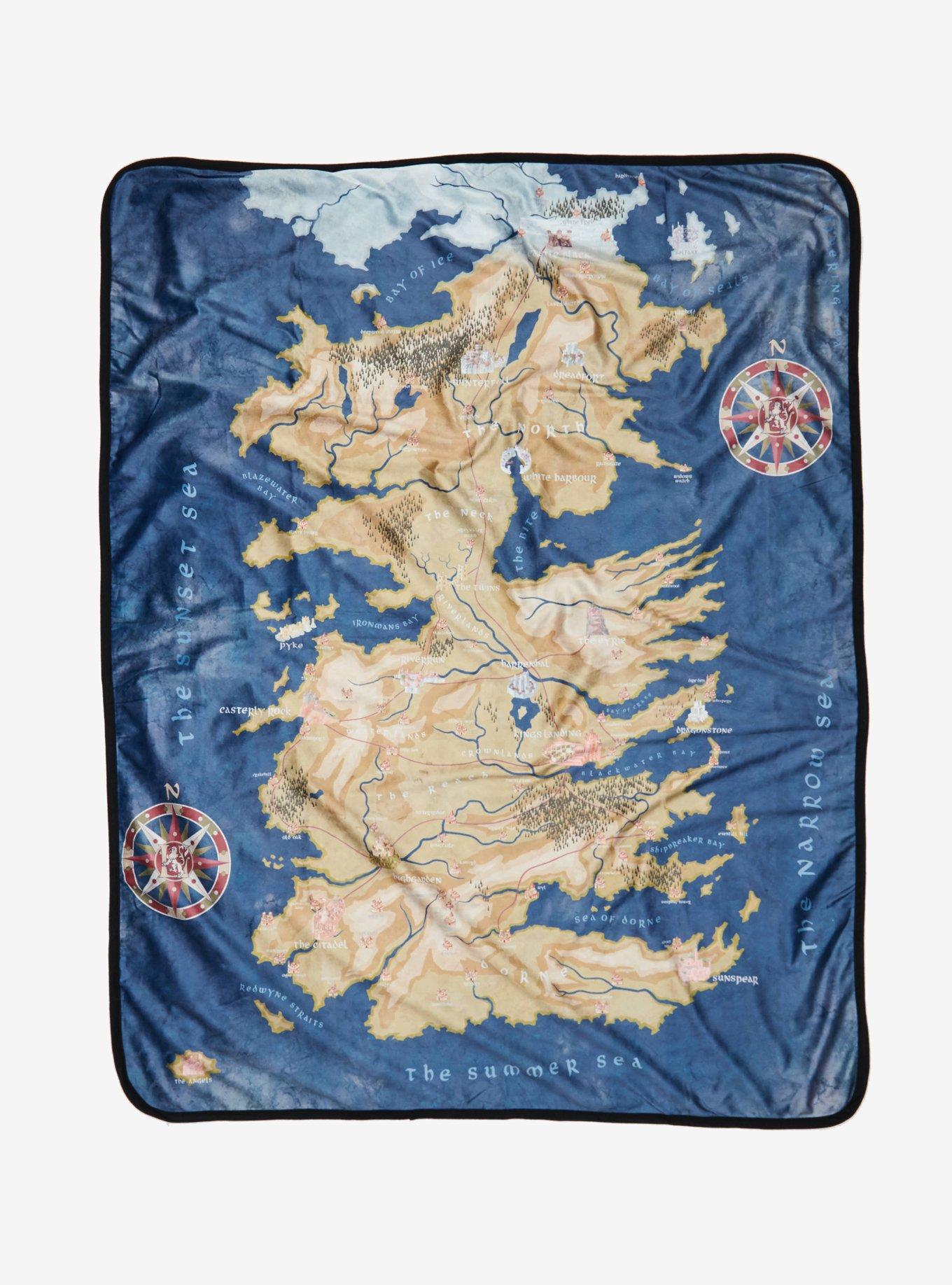 Game Of Thrones Westeros Map Throw Blanket Hot Topic