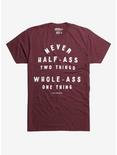 Parks And Recreation Ron Swanson Quote T-Shirt, RED HEATHER, hi-res