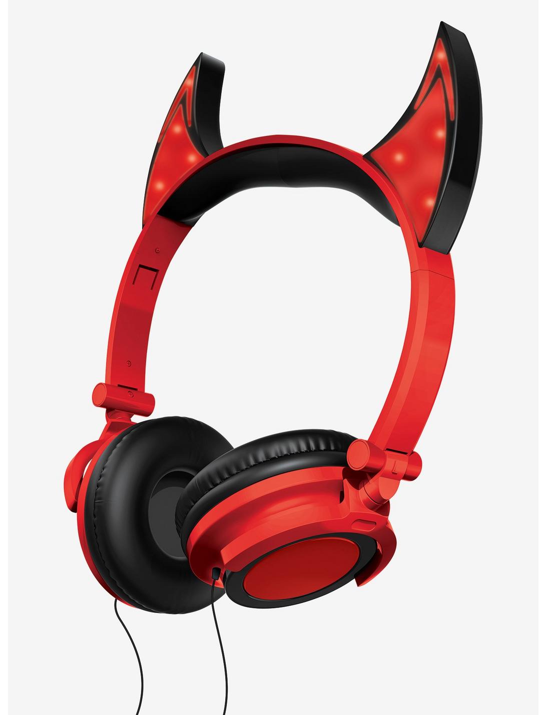 Red LED Devil Headphones, , hi-res