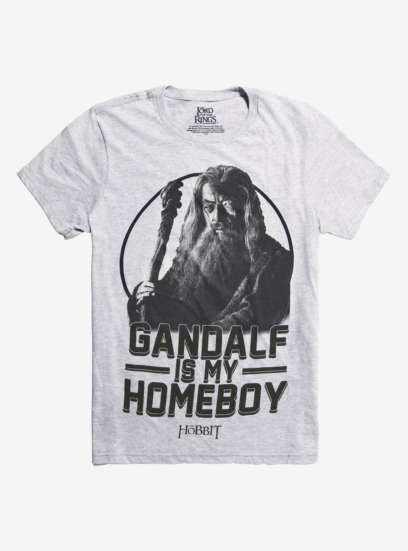 The Hobbit Gandalf Is My Homeboy T-Shirt, GREY, hi-res