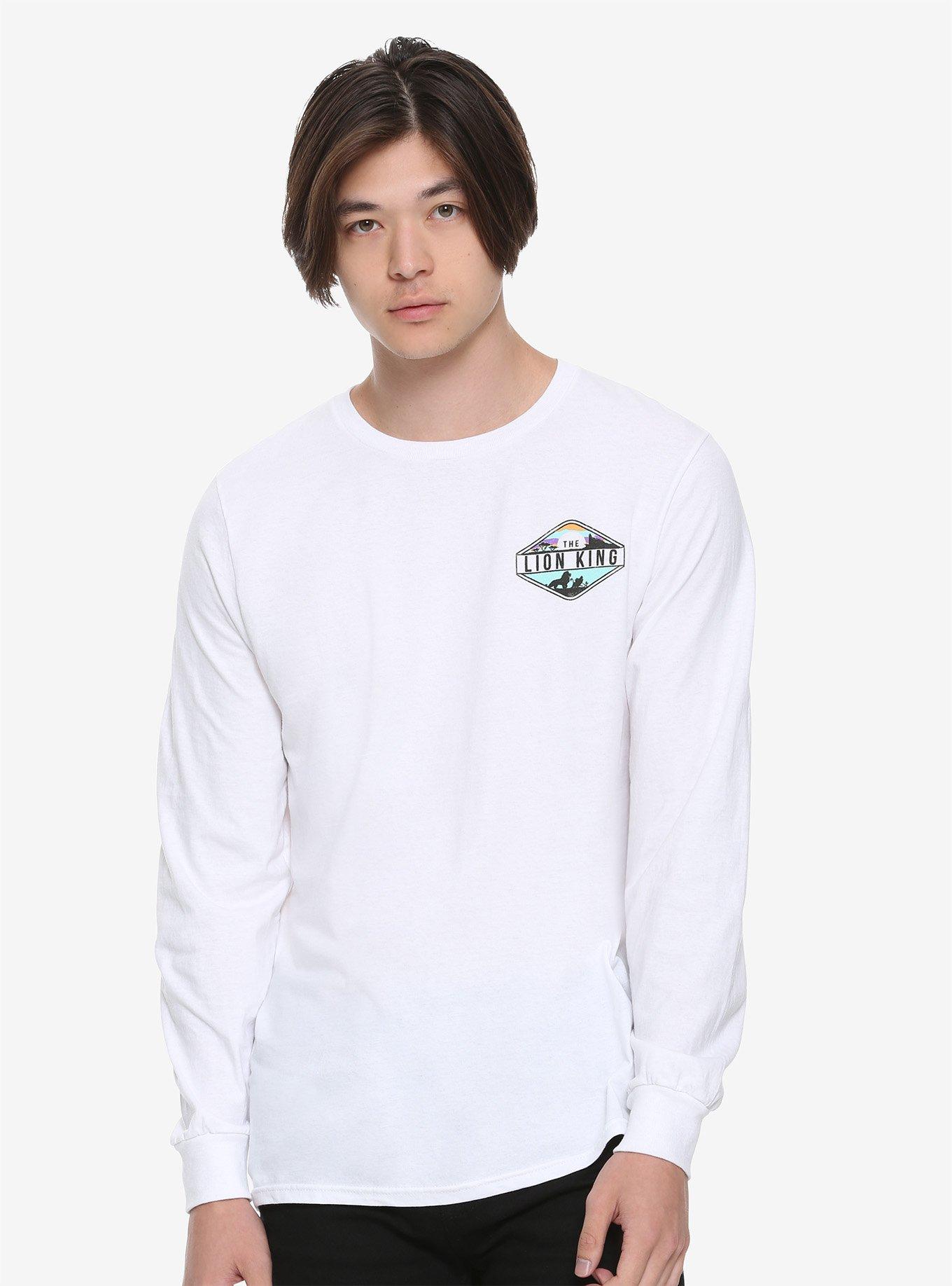 Disney The Lion King Pastel Logo Long-Sleeve T-Shirt Hot Topic Exclusive, WHITE, hi-res