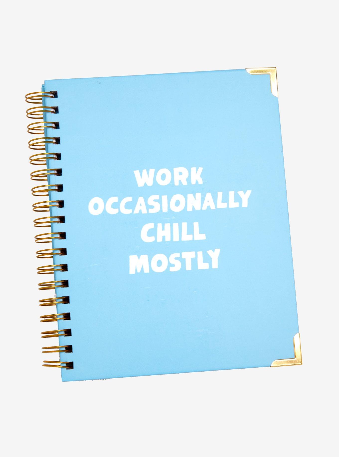 Work Occasionally Chill Mostly Spiral Notebook, , hi-res