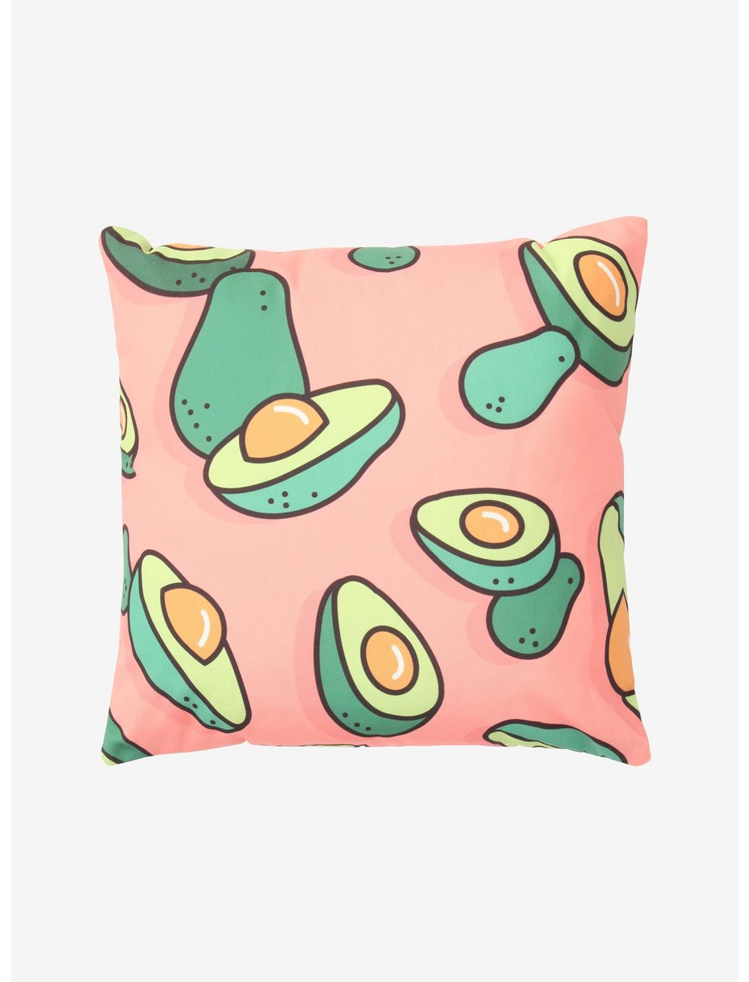 Avocado Pink Throw Pillow, , hi-res