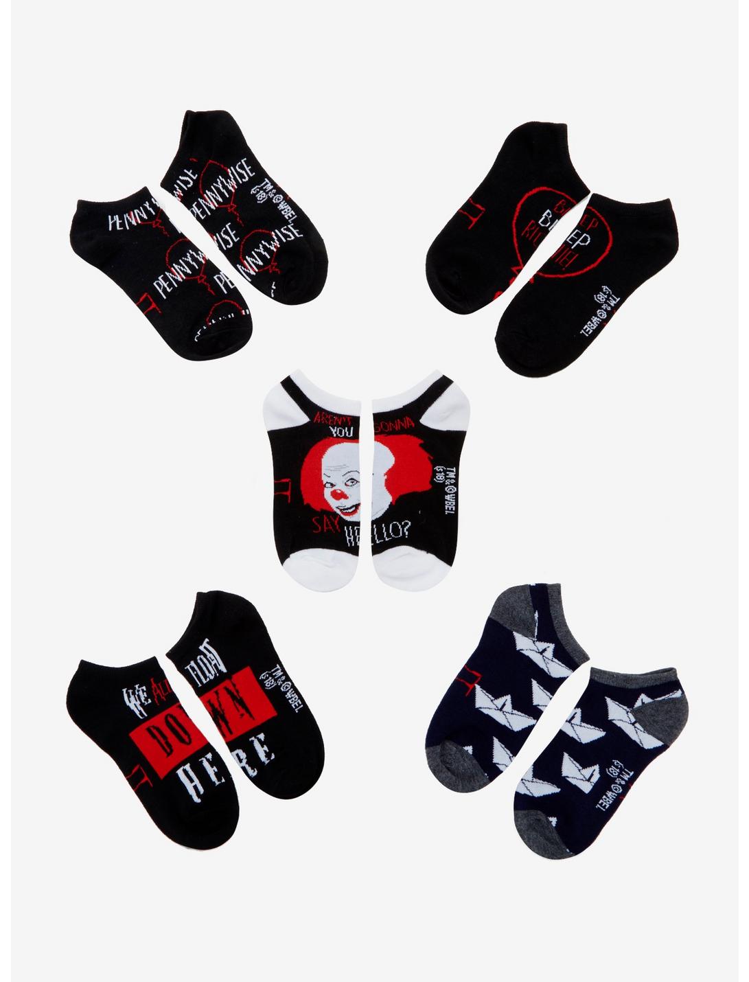 IT Pennywise No-Show Socks 5 Pair, , hi-res
