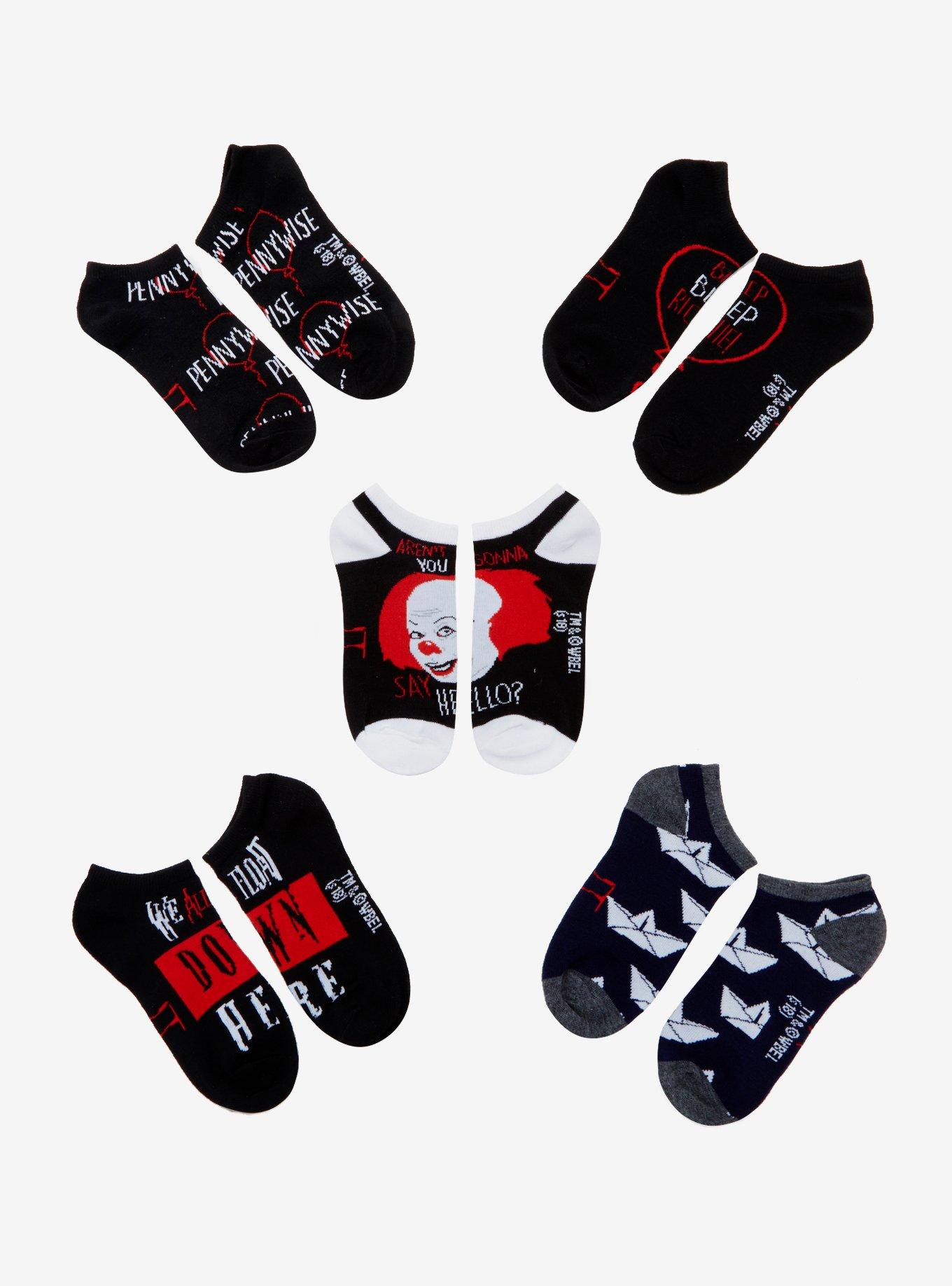 IT Pennywise No-Show Socks 5 Pair, , hi-res