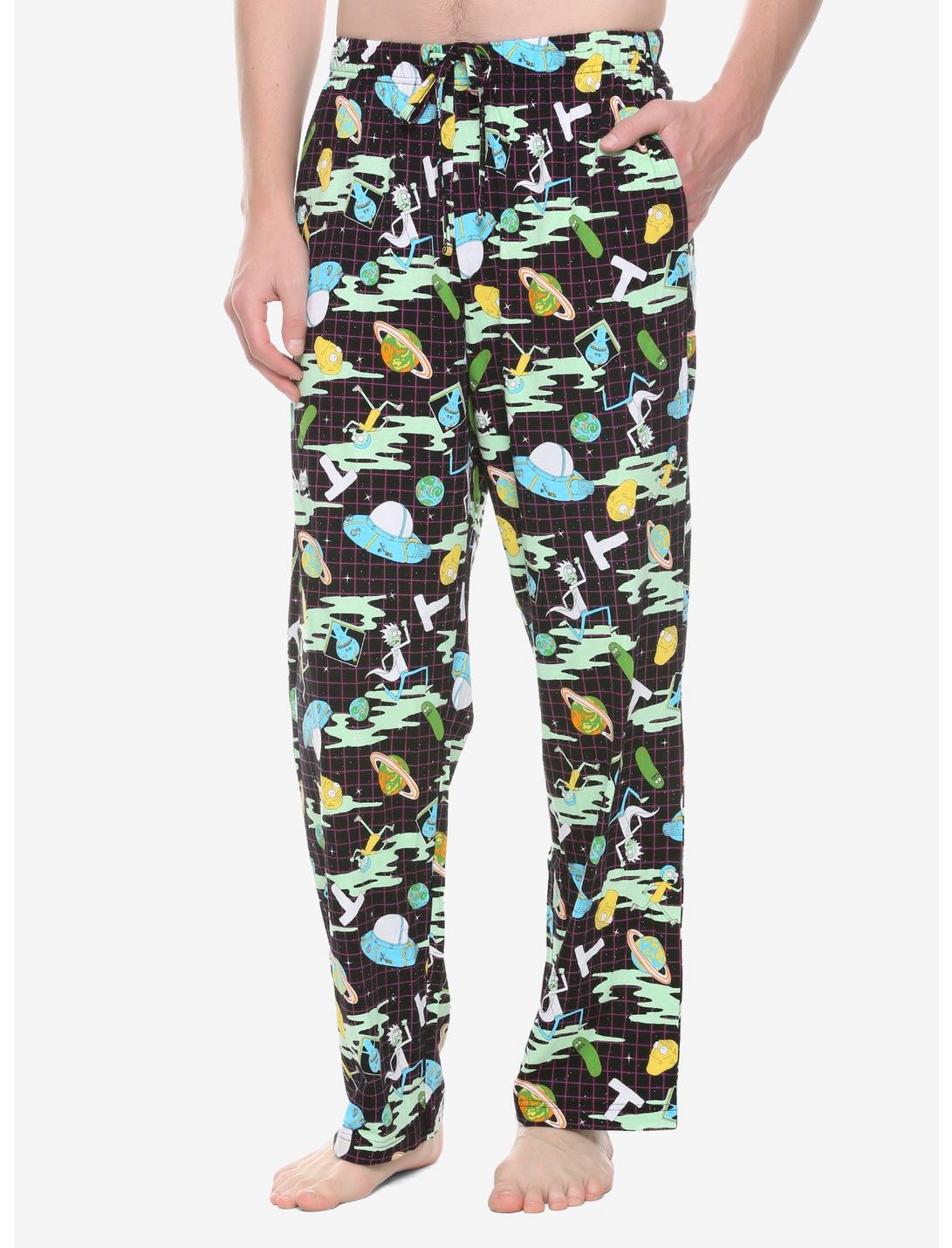 Rick and Morty Space Grid Sleep Pants - BoxLunch Exclusive, MULTI, hi-res