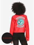 Plus Size Riverdale Cheryl Southside Serpents Faux Leather Red Girls Jacket Hot Topic Exclusive, RED, hi-res