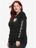 The Nightmare Before Christmas Simply Meant To Be Girls Pullover Plus Size, BLACK, hi-res