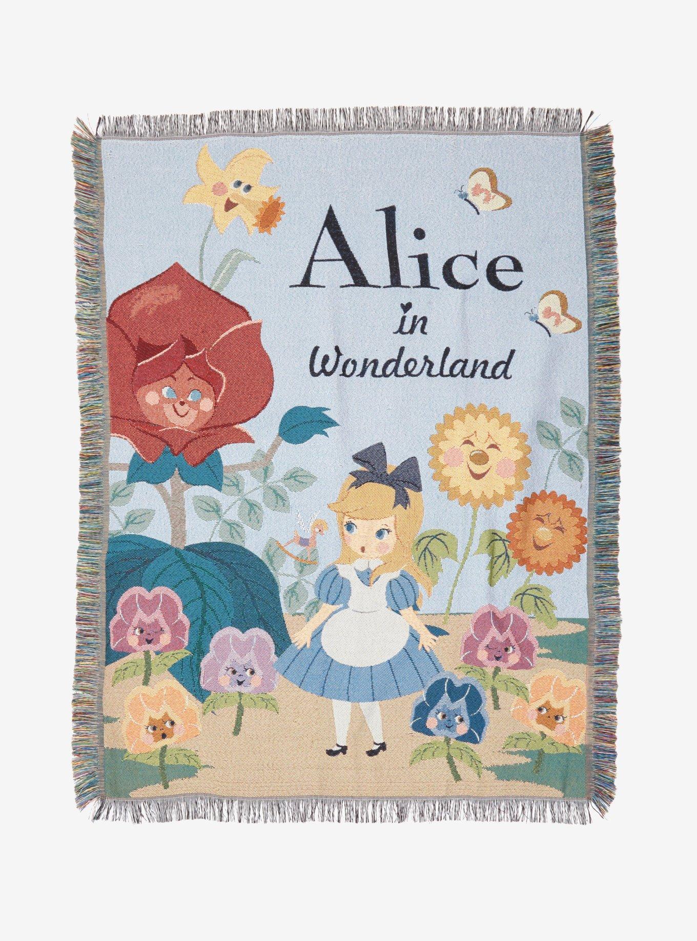 Disney Alice In Wonderland Tapestry Throw Blanket, , hi-res