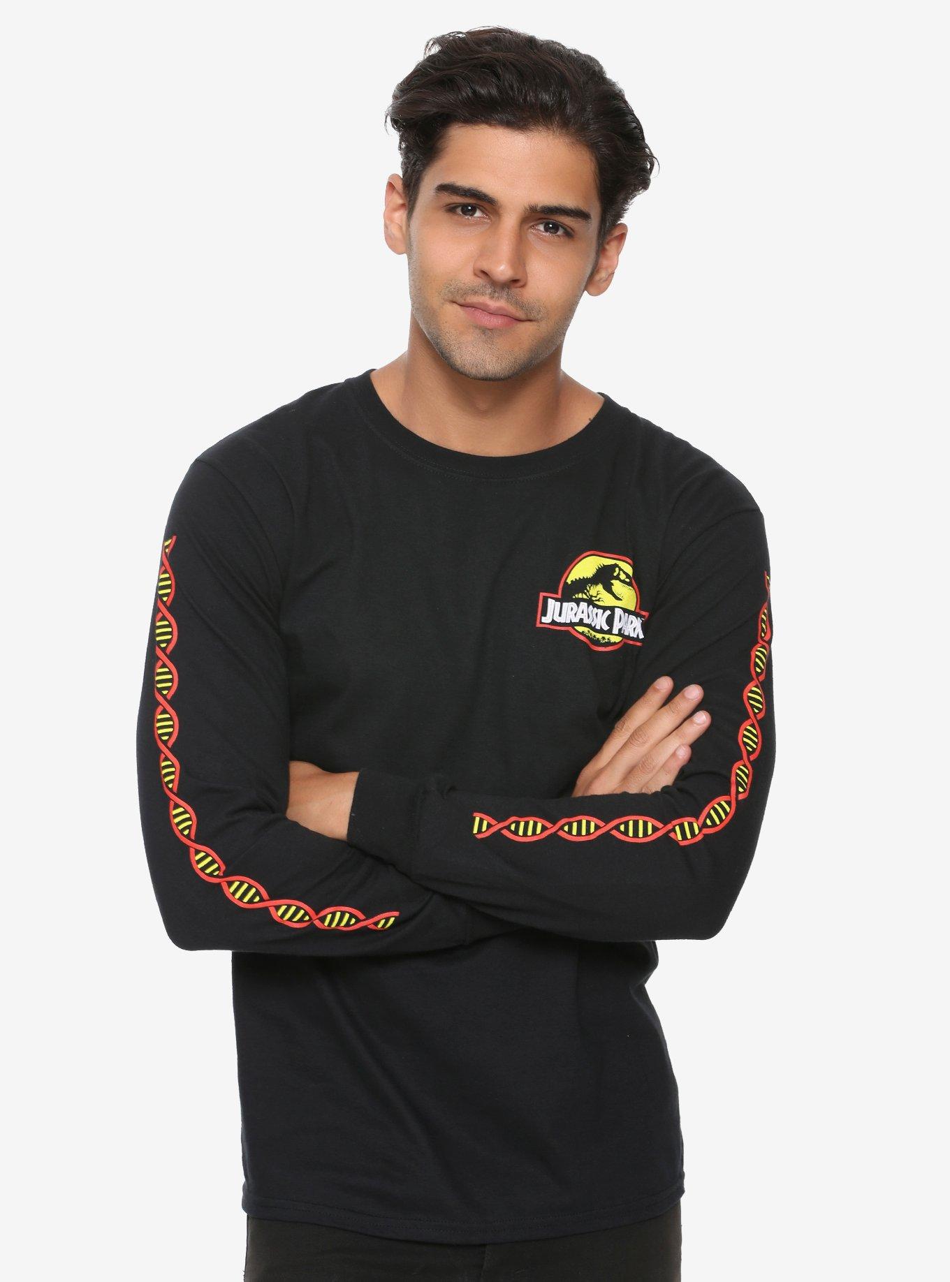 Jurassic Park Logo Long Sleeve T-Shirt - BoxLunch Exclusive, GREEN, hi-res