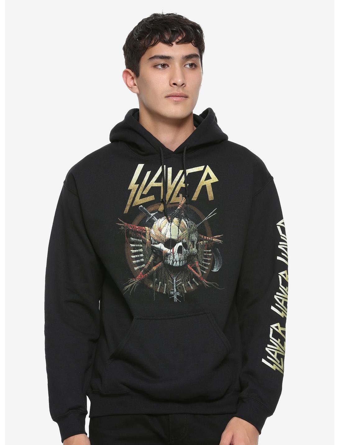 Slayer Skull & Twigs Pentagram Hoodie, BLACK, hi-res