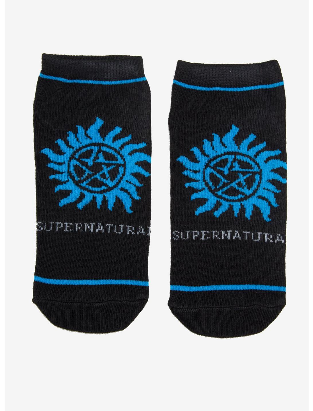 Supernatural Blue Anti-Possession No-Show Socks, , hi-res