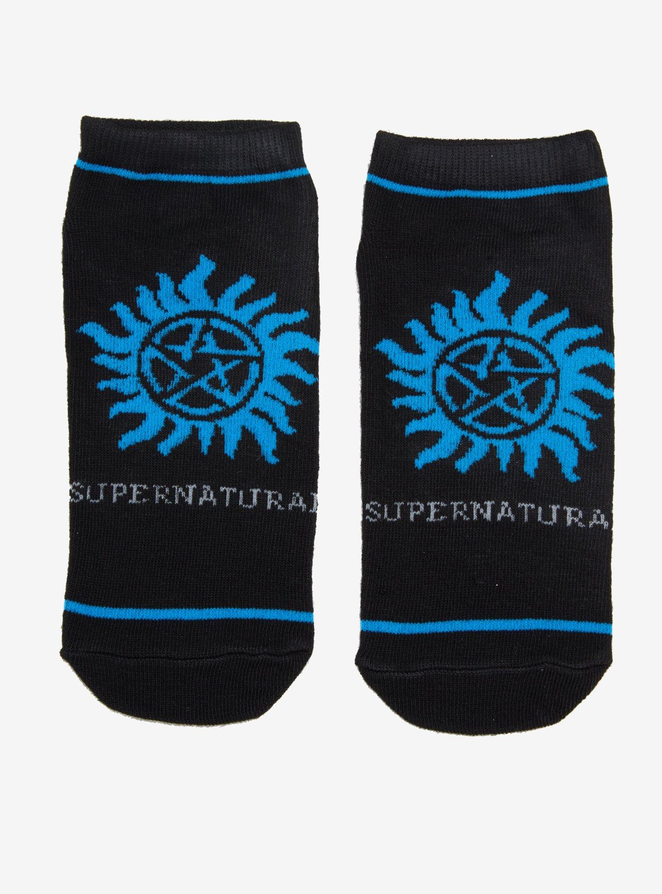 Supernatural Blue Anti-Possession No-Show Socks, , hi-res