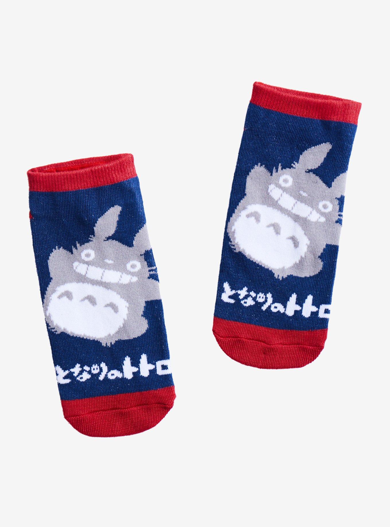 Studio Ghibli My Neighbor Totoro Blue & Red No-Show Socks, , hi-res