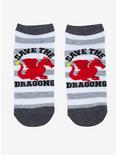 Save The Dragons No-Show Socks, , hi-res