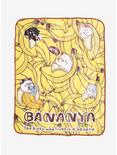 Bananya Lots Of Bananas Throw Blanket, , hi-res