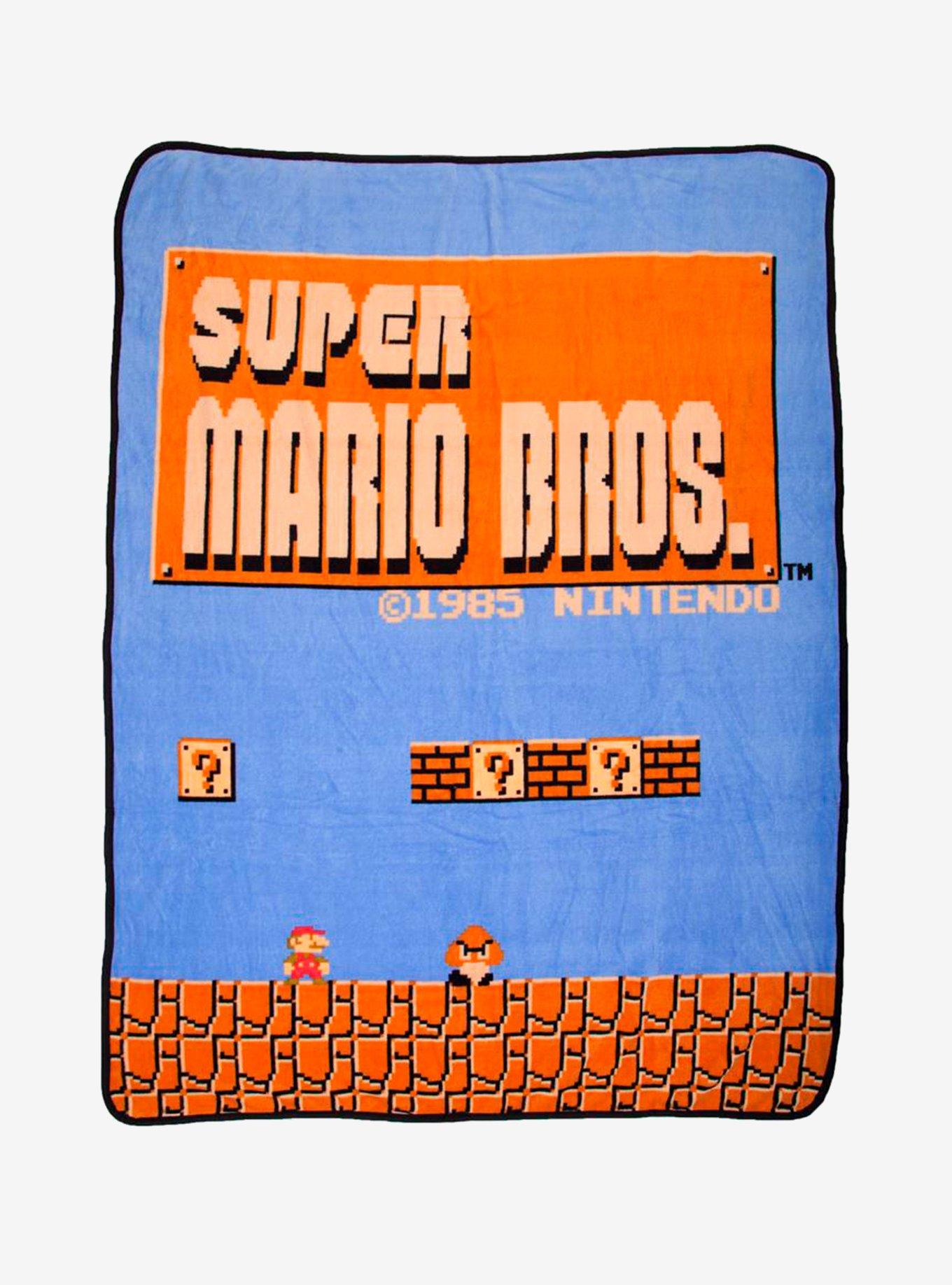 Super mario throw blanket hot sale