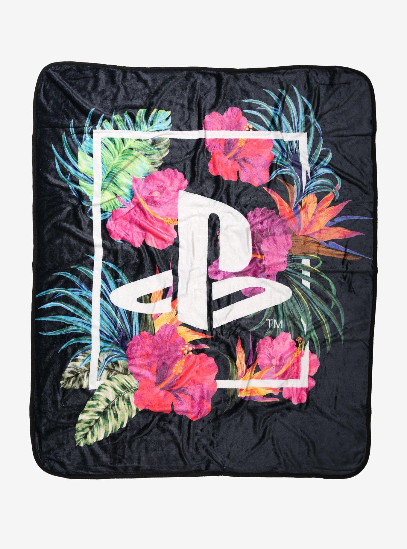PlayStation Tropical Floral Throw Blanket, , hi-res