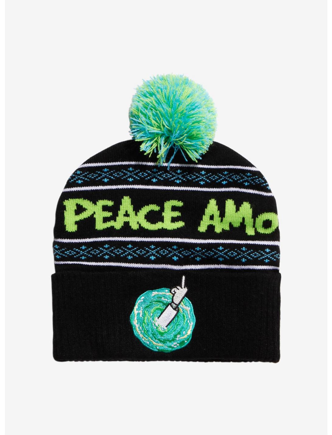 Rick And Morty Peace Among Worlds Pom Beanie, , hi-res