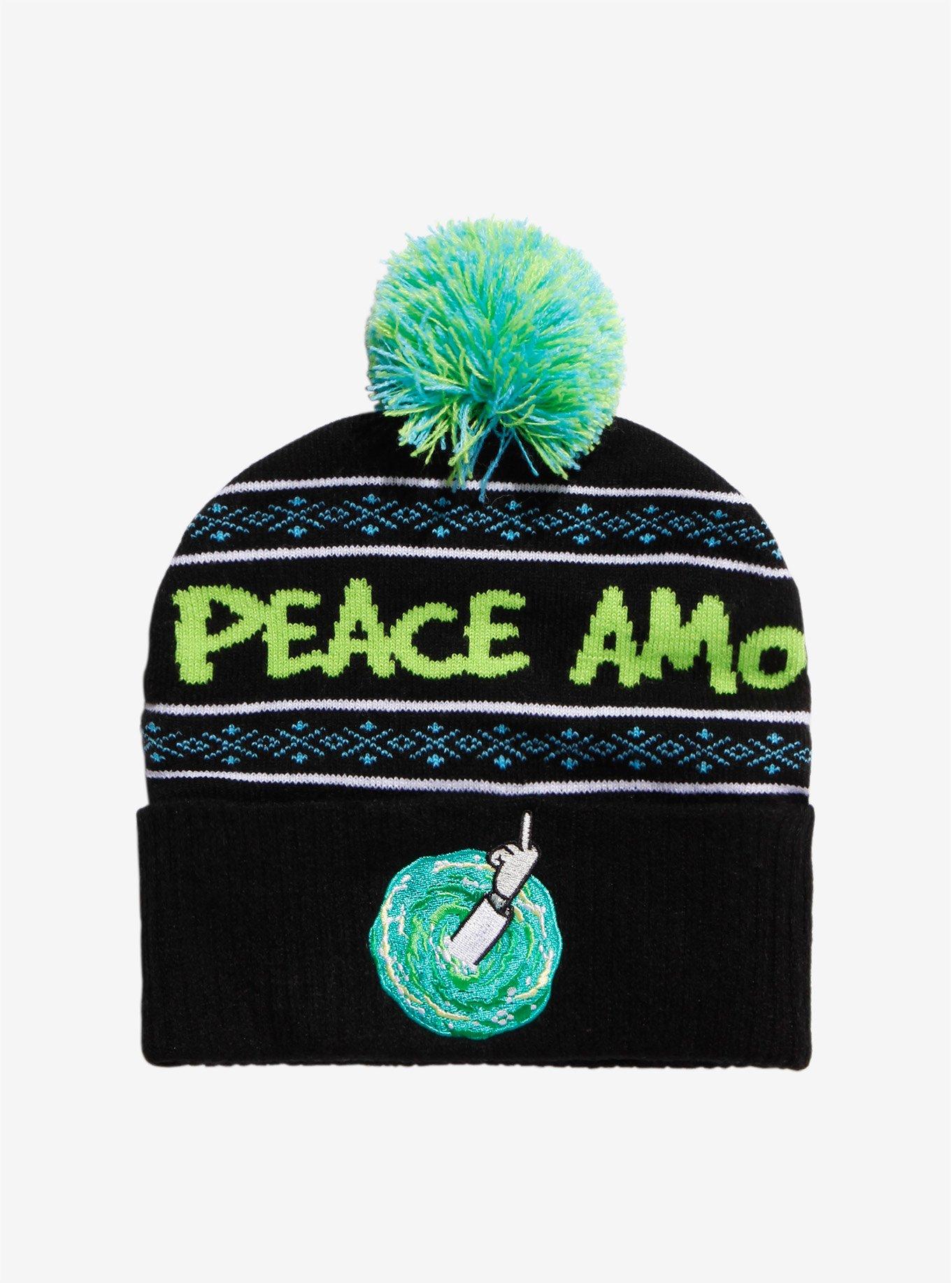 Rick And Morty Peace Among Worlds Pom Beanie, , hi-res
