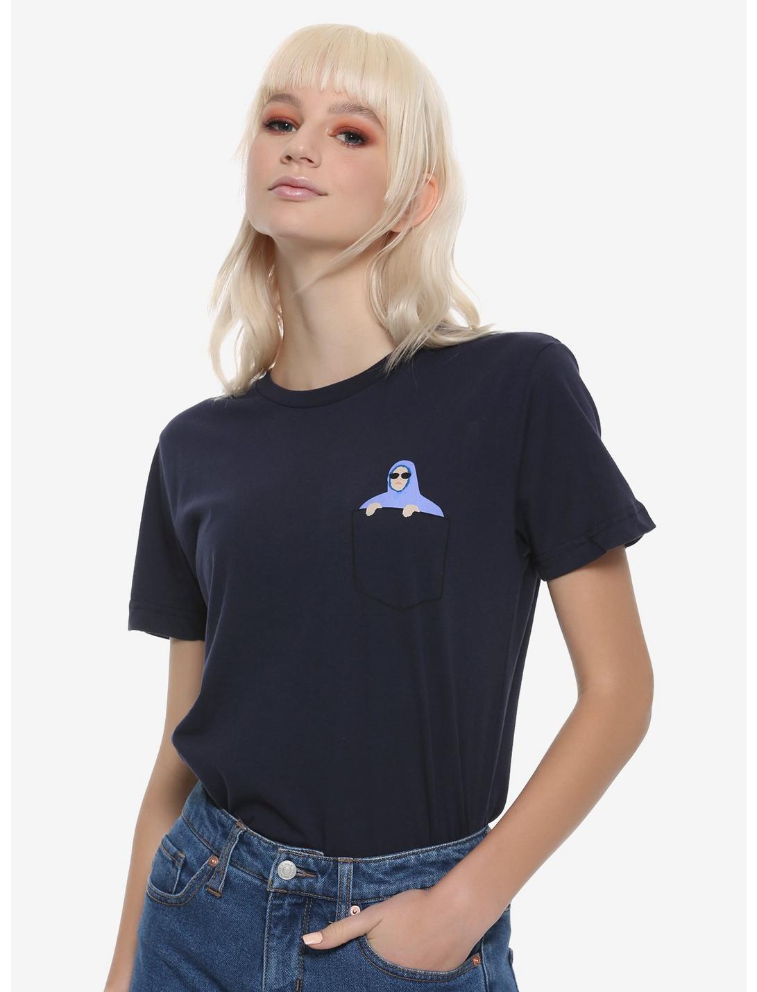 Mean Girls Damien Pocket Girls T-Shirt, BLUE, hi-res