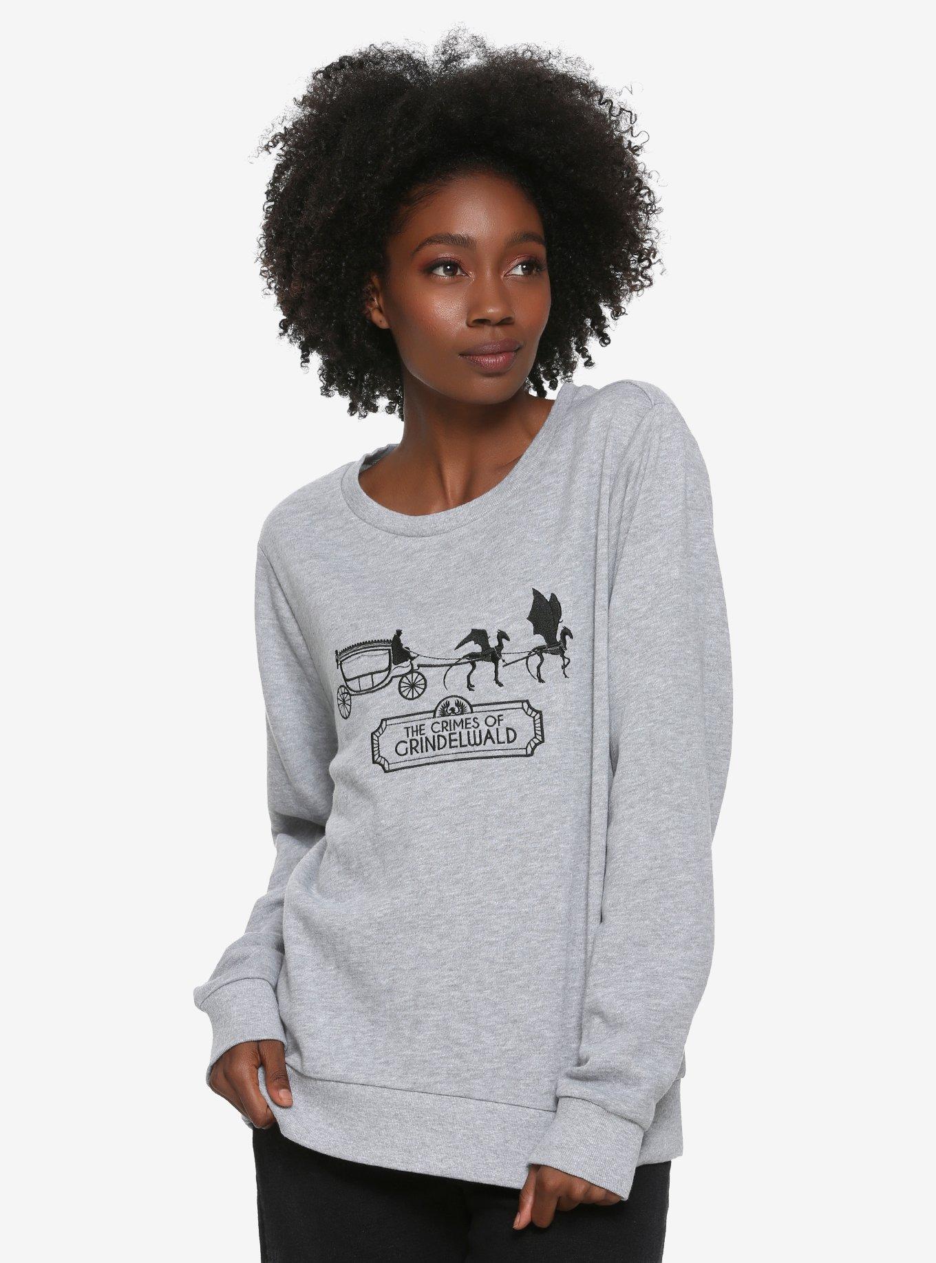 Fantastic Beasts: The Crimes Of Grindelwald Carriage Sweatshirt - BoxLunch Exclusive, GREY, hi-res