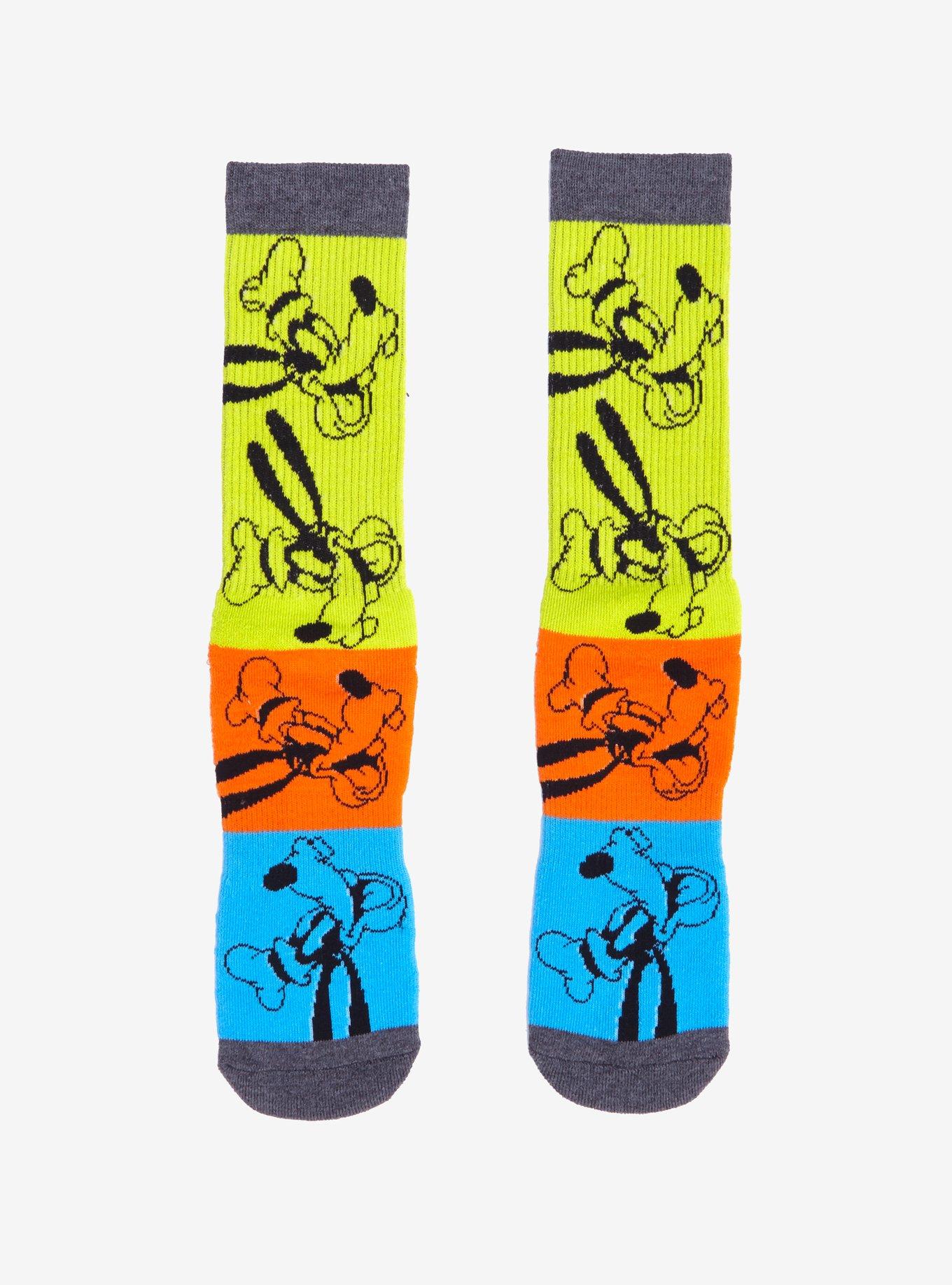 Disney Goofy Colorblock Crew Socks, , hi-res