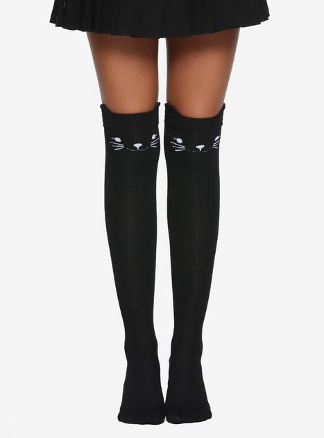 Black Cat Over-The-Knee Socks | Hot Topic