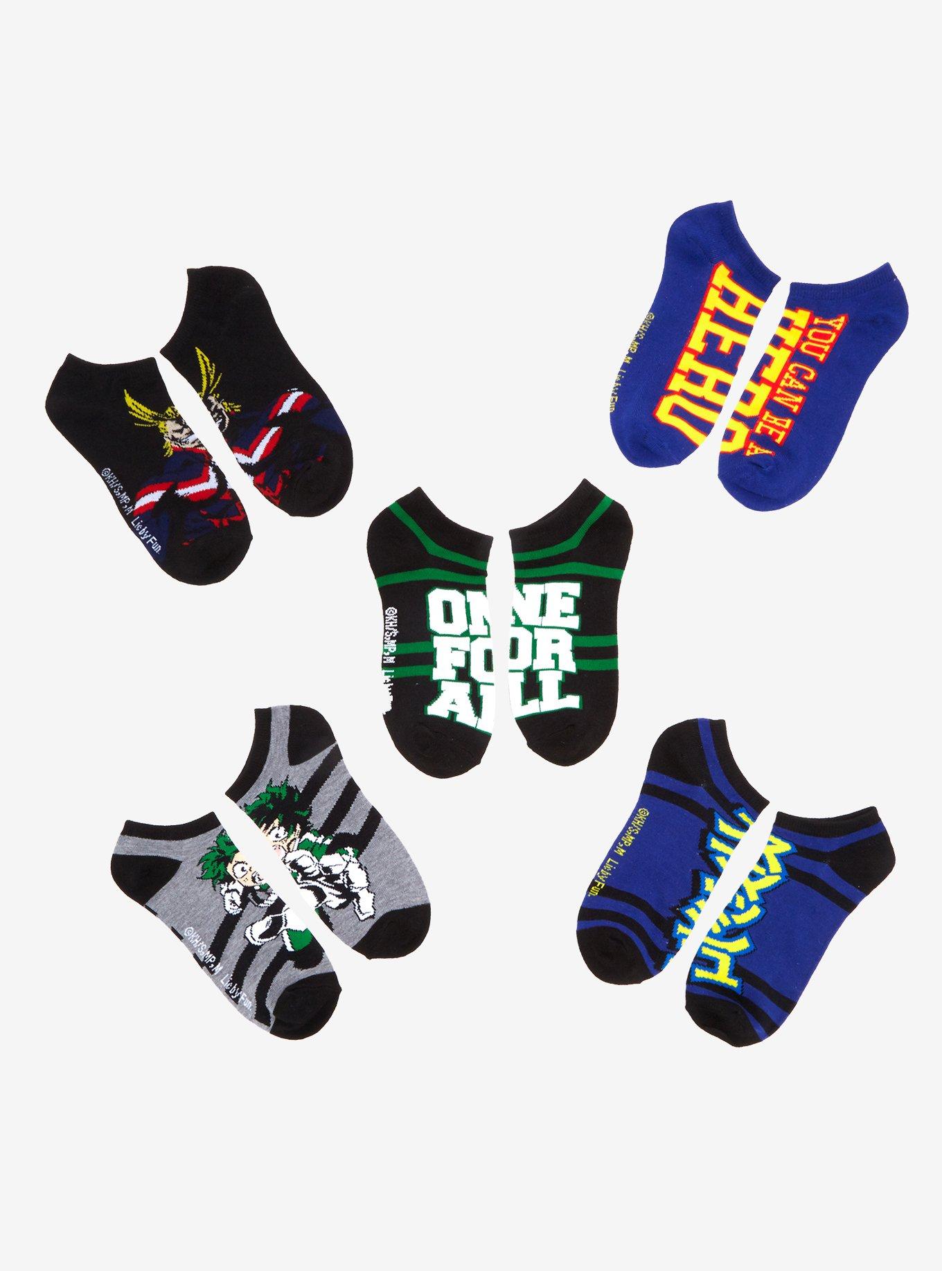 My Hero Academia One For All No Show Socks 5 Pair, , hi-res