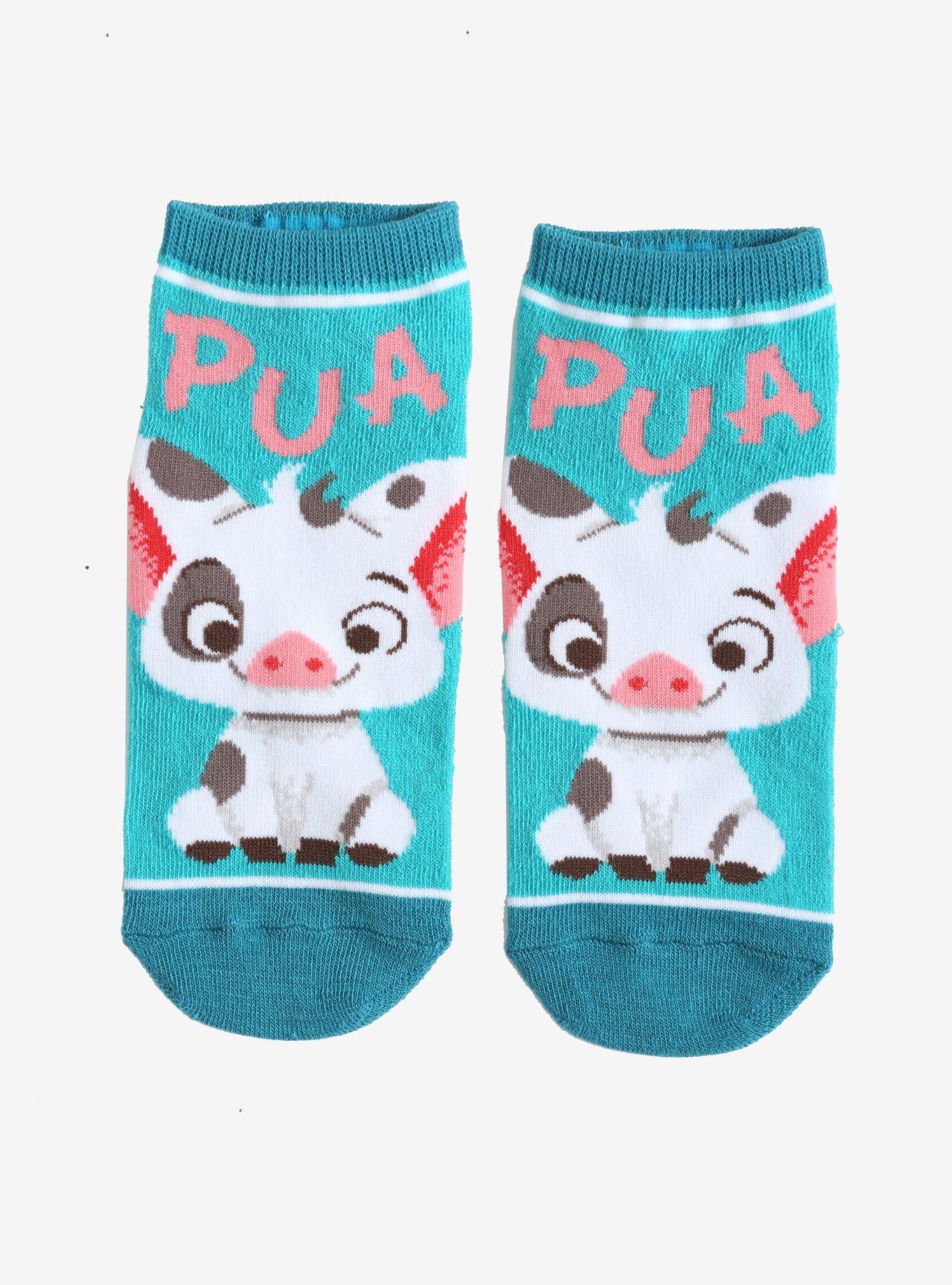 Disney Moana Pua No-Show Socks, , hi-res
