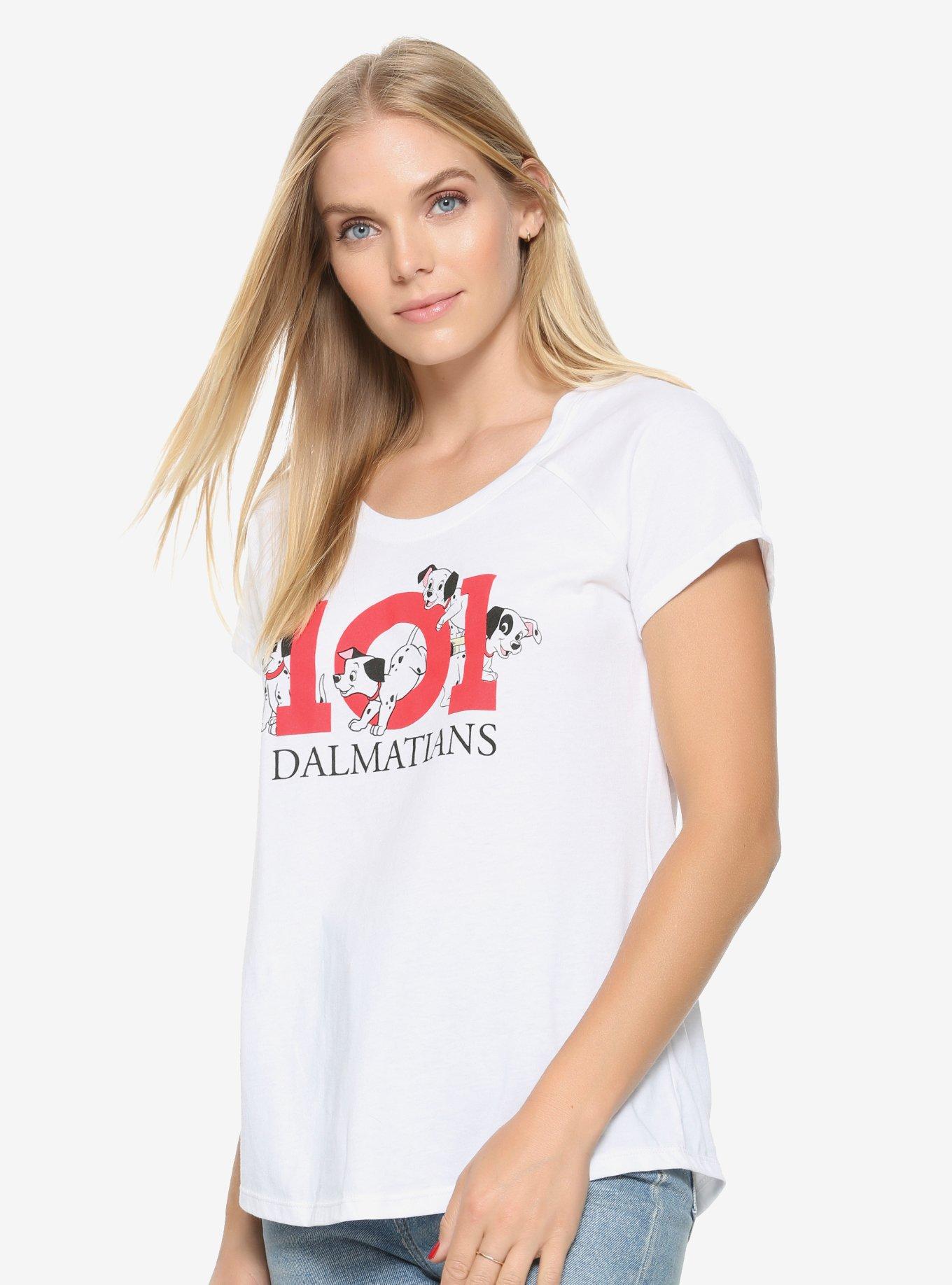 Disney 101 Dalmatians Logo Womens T-Shirt - BoxLunch Exclusive, NATURAL, hi-res view 1