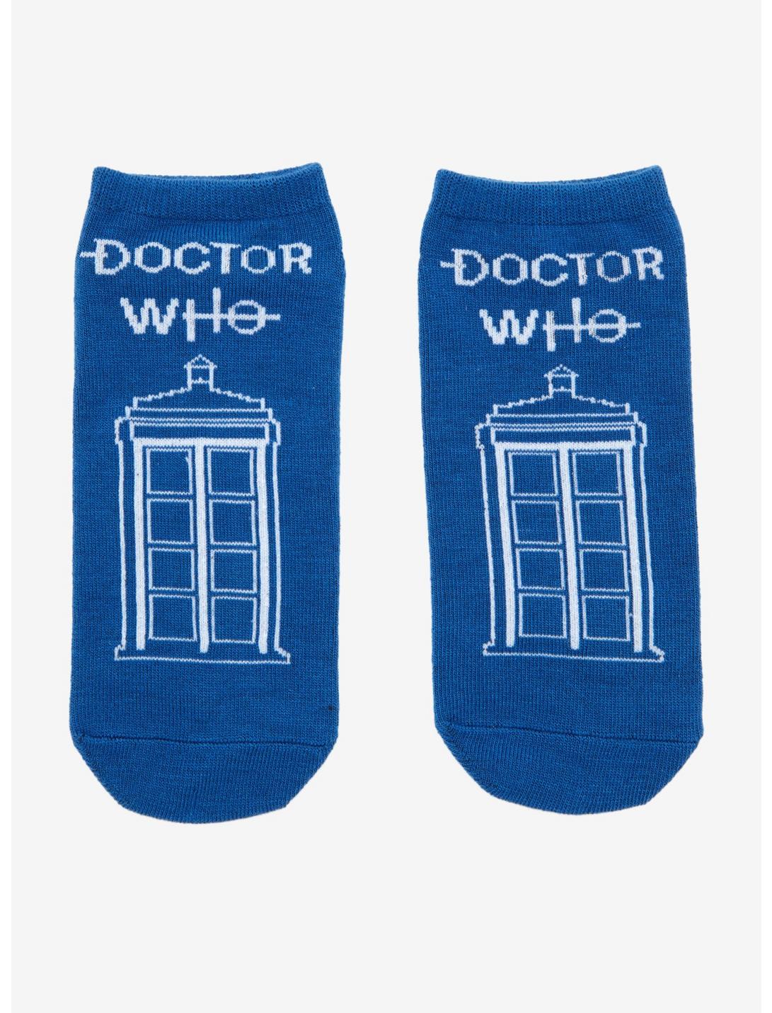 Doctor Who TARDIS Logo No-Show Socks, , hi-res