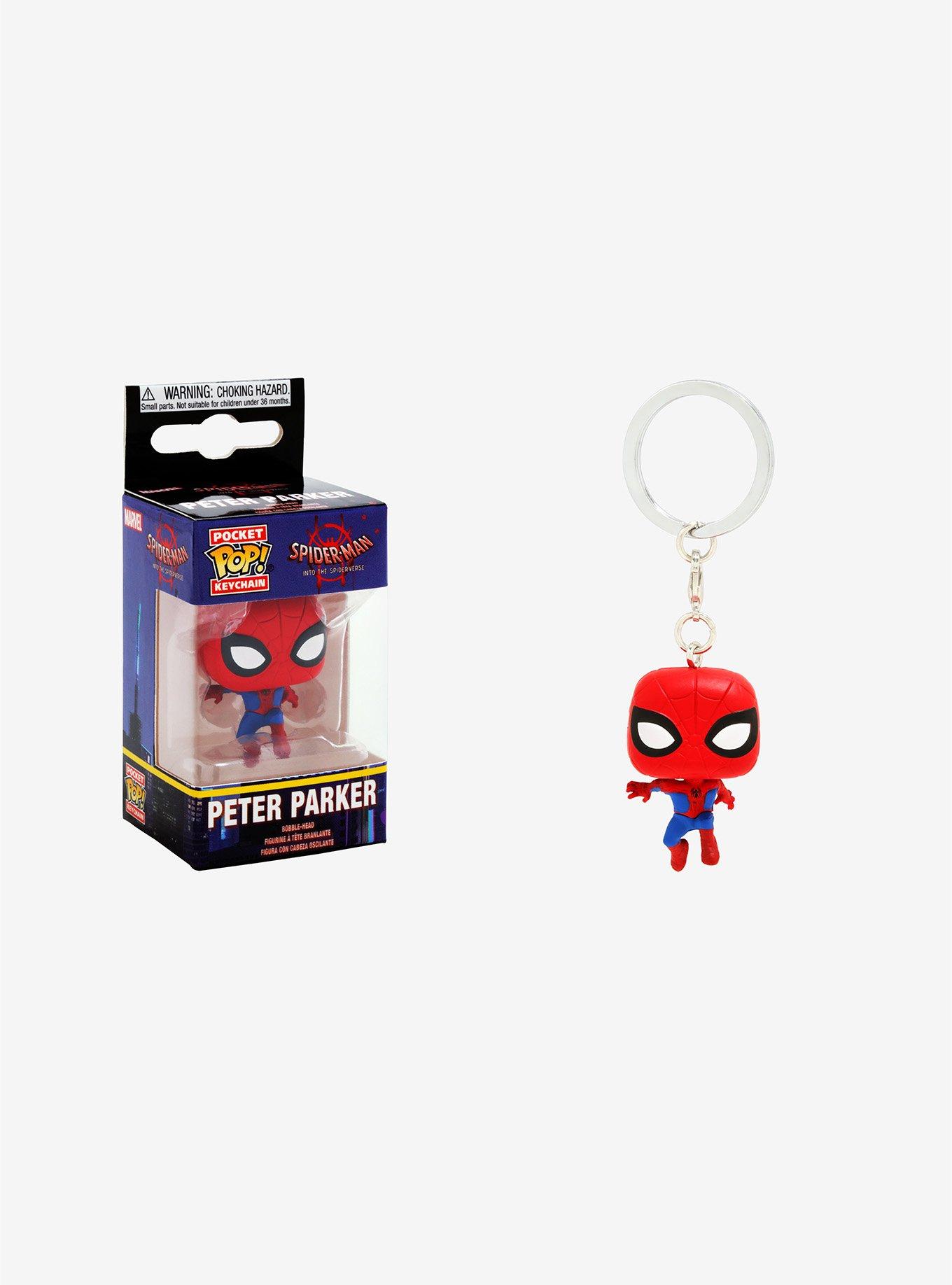 Funko Pocket Pop! Marvel Spider-Man Into The Spiderverse Peter Parker Vinyl Key Chain, , hi-res