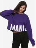 Fall Out Boy Mania Girls Cropped Sweatshirt, PURPLE, hi-res