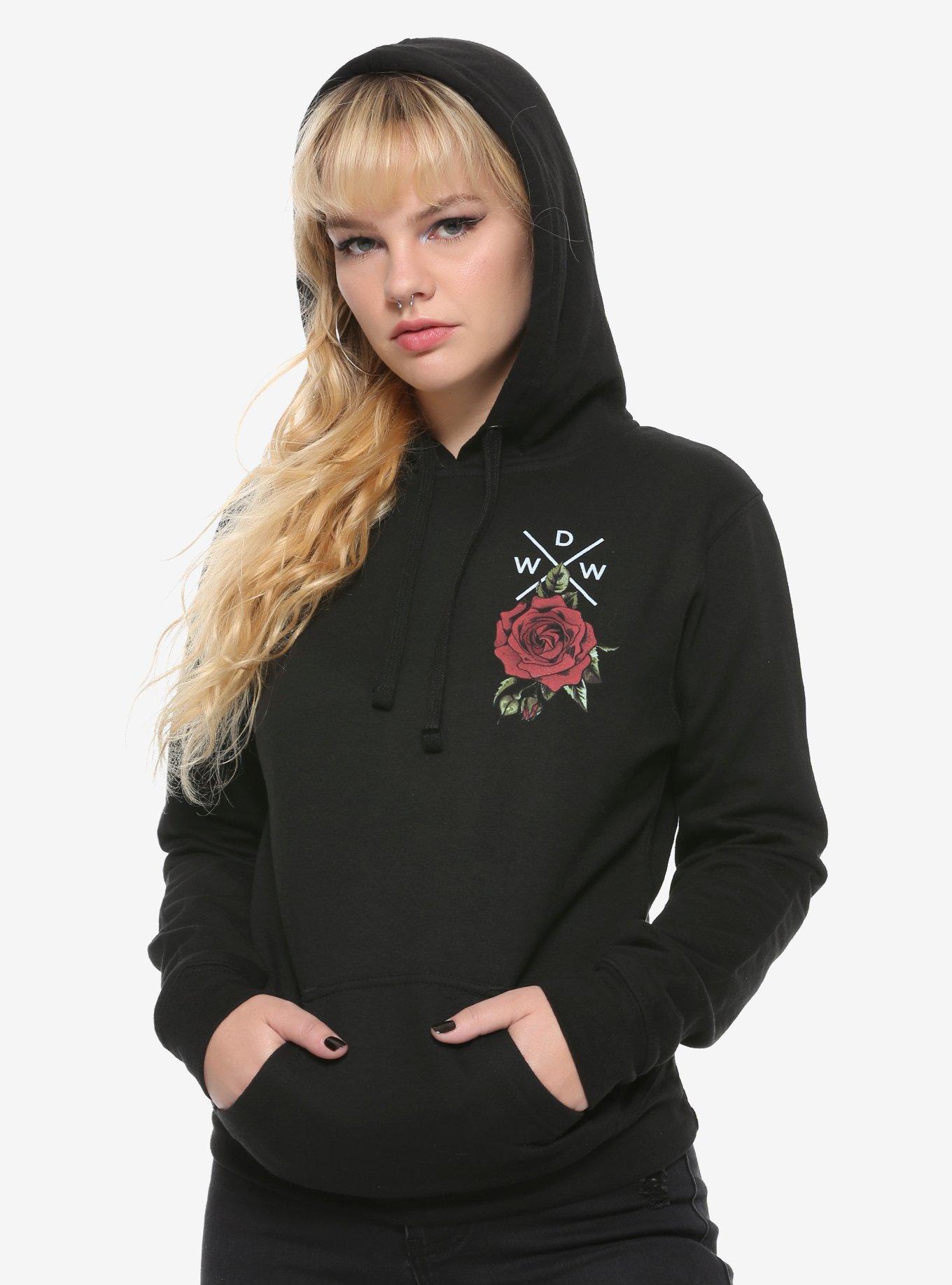 Hoodie with rose logo sale