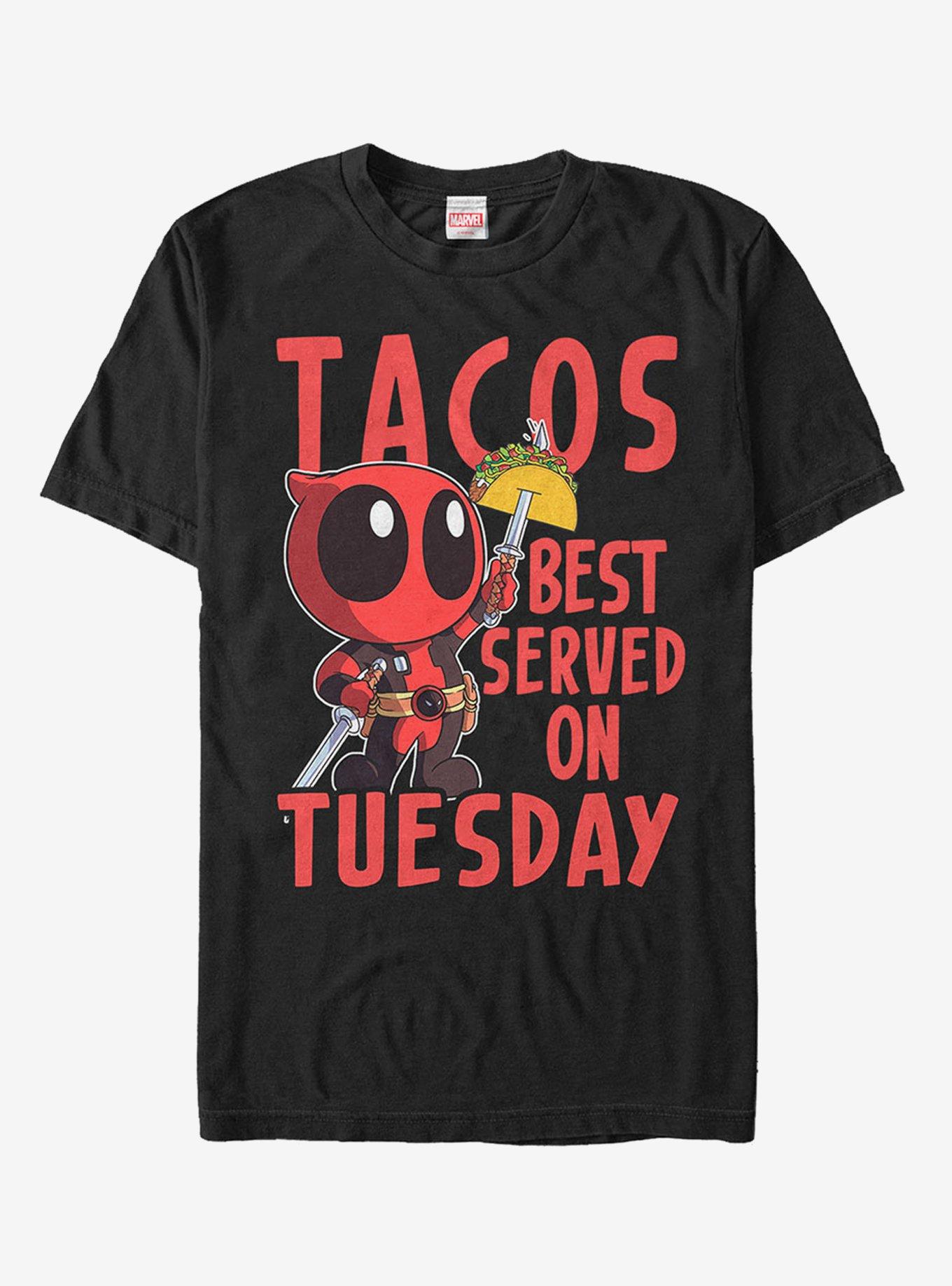 Marvel Deadpool Taco Tuesday T-Shirt, BLACK, hi-res