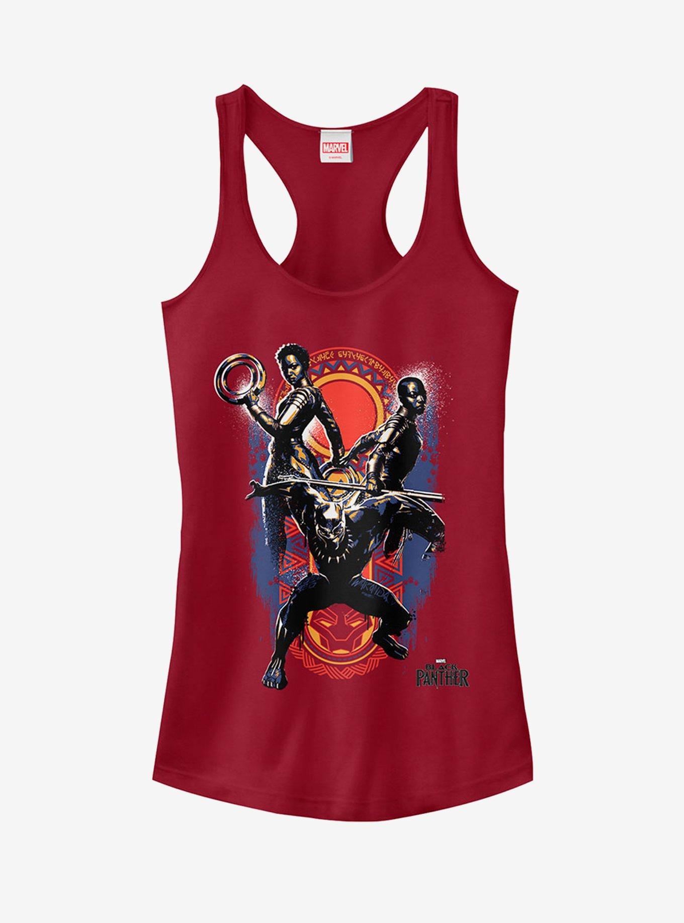 Marvel Black Panther 2018 Allies Girls Tanks, BLACK, hi-res