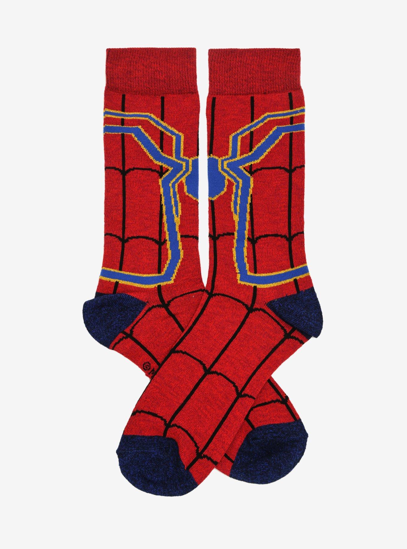Marvel Spider-Man Iron Spidey Socks BoxLunch Exclusive BoxLunch