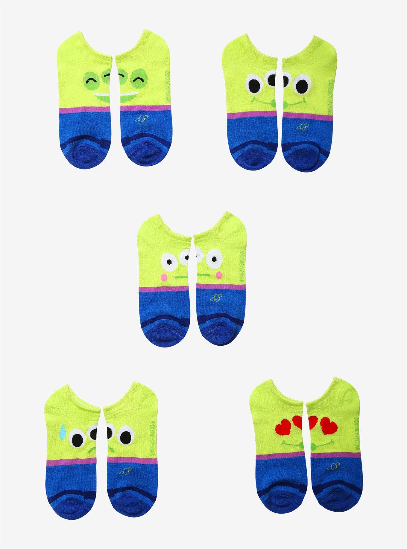 Disney Pixar Toy Story Alien No-Show Socks 5 Pair - BoxLunch Exclusive, , hi-res