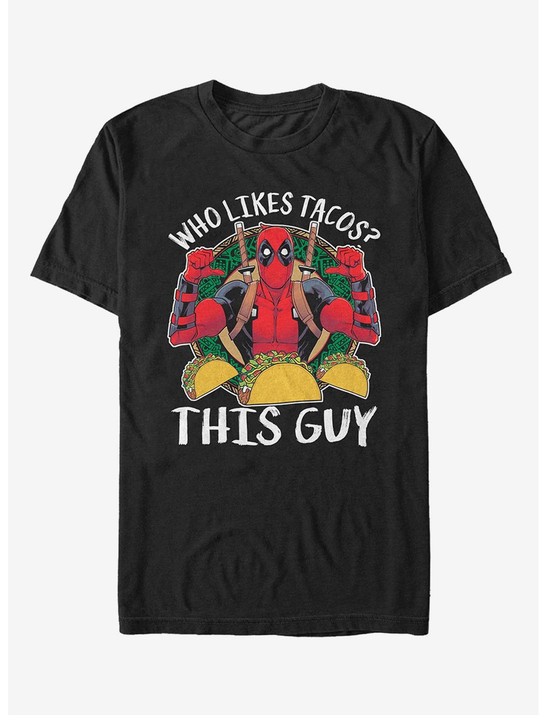 Marvel Deadpool Likes Tacos T-Shirt, BLACK, hi-res