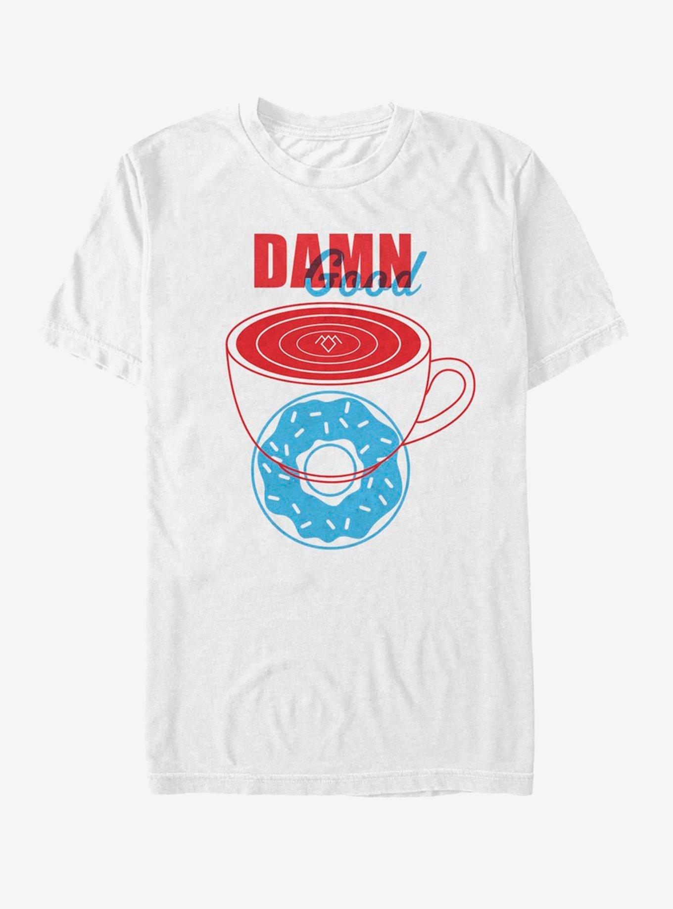 Twin Peaks Good Coffee and Donut T-Shirt, WHITE, hi-res