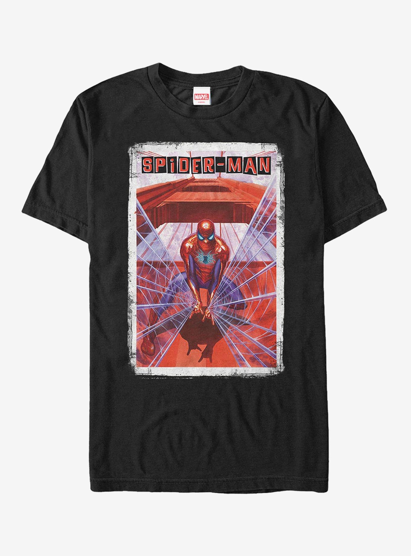 Marvel Spider-Man Web Page T-Shirt, BLACK, hi-res