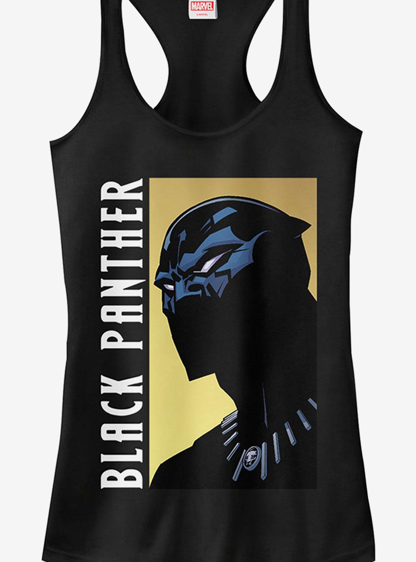 Marvel Black Panther Fierce Expression Girls Tanks, BLACK, hi-res