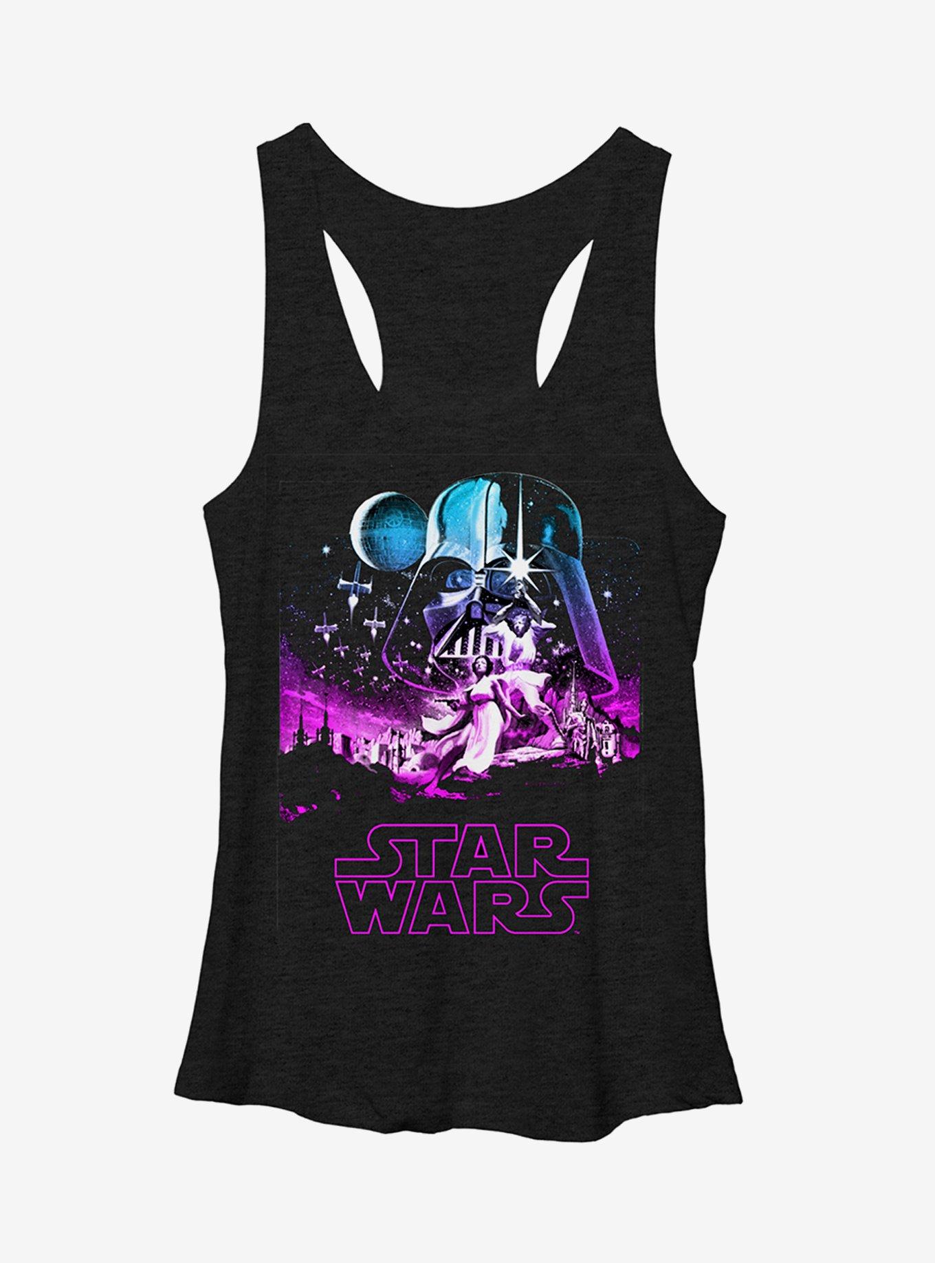 Star Wars Epic Artwork Girls Tanks, BLK HTR, hi-res