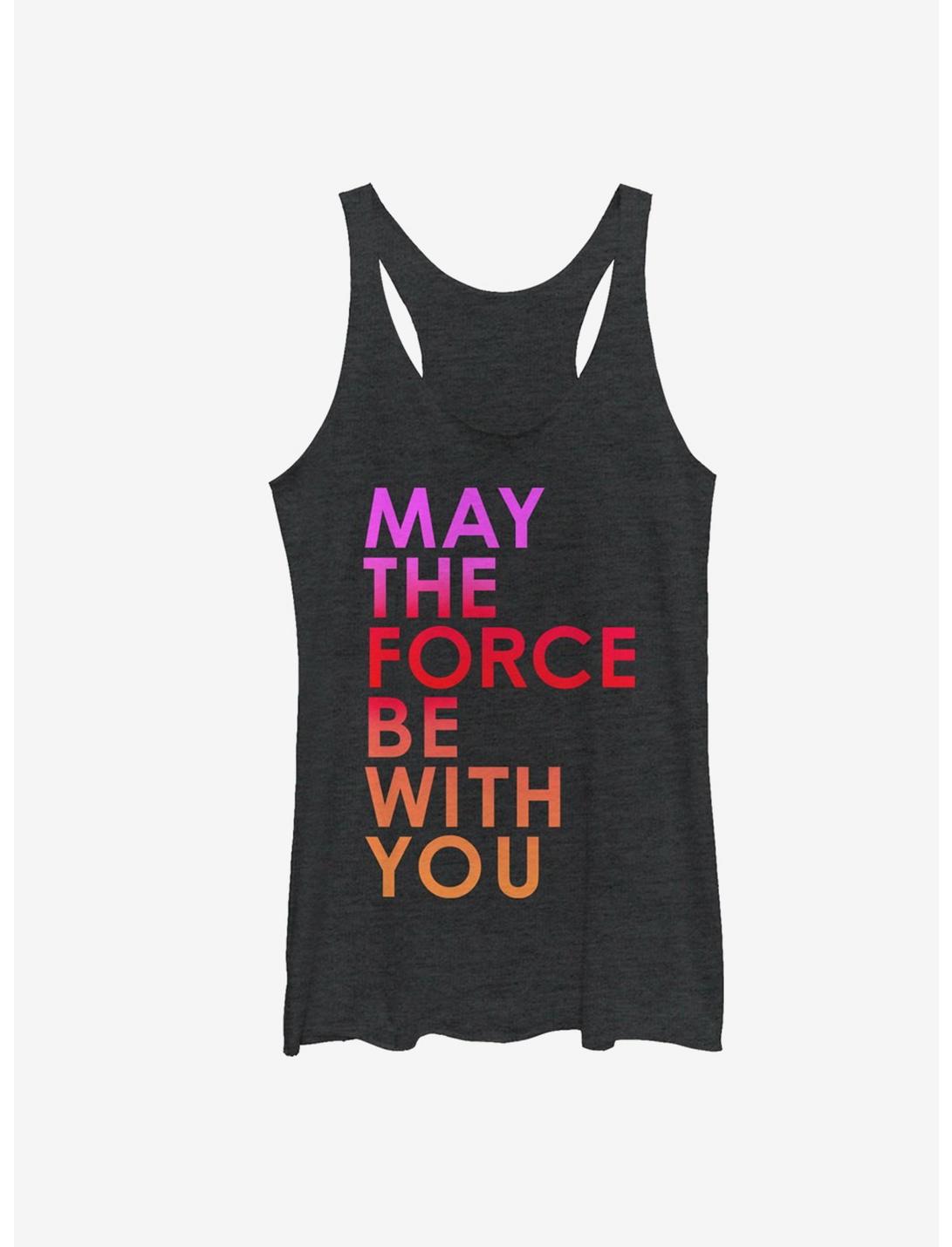 Star Wars Force Be With You Girls Tanks, BLK HTR, hi-res
