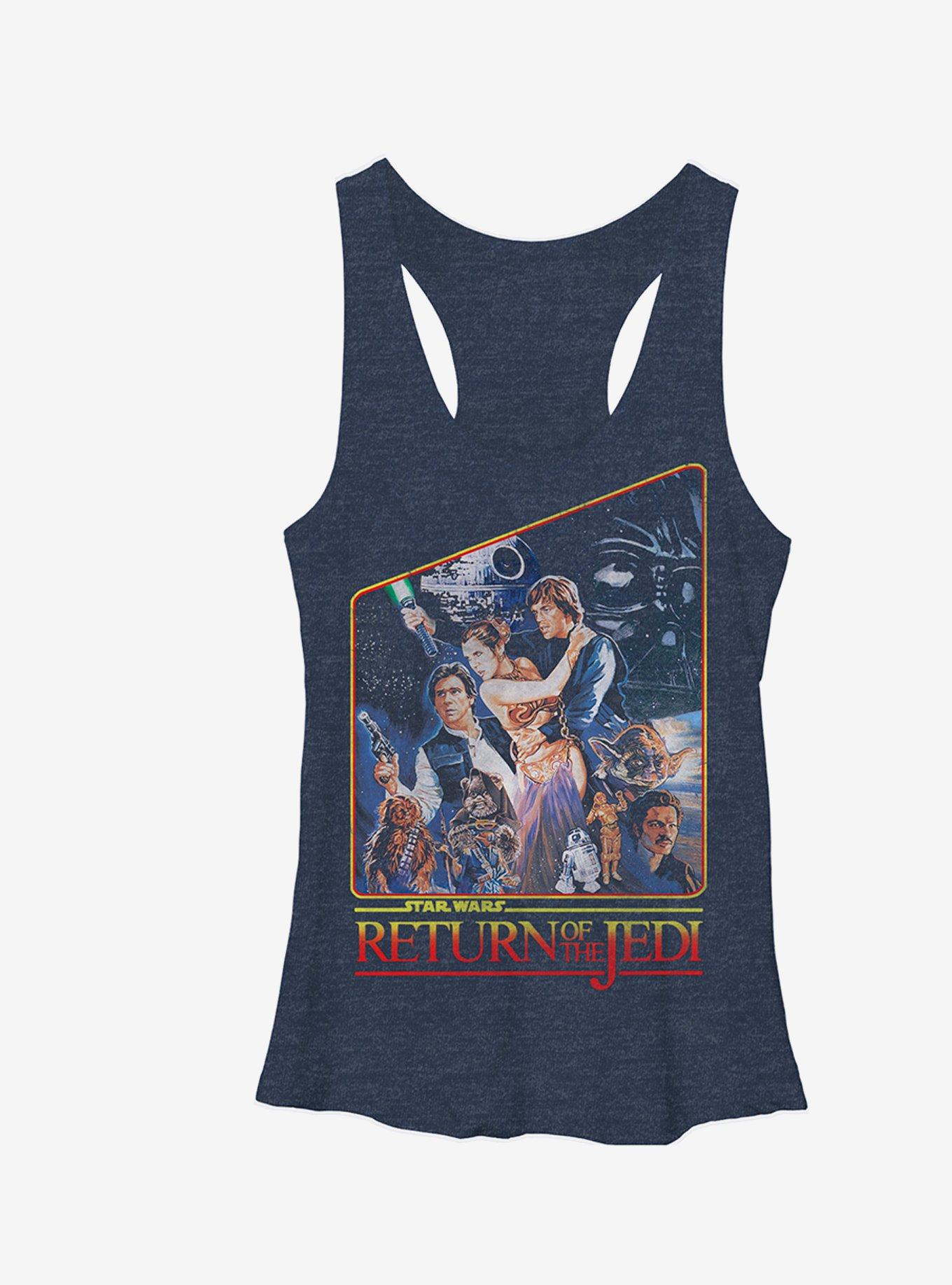 Star Wars Episode VI Return of the Jedi Girls Tank Top, NAVY HTR, hi-res