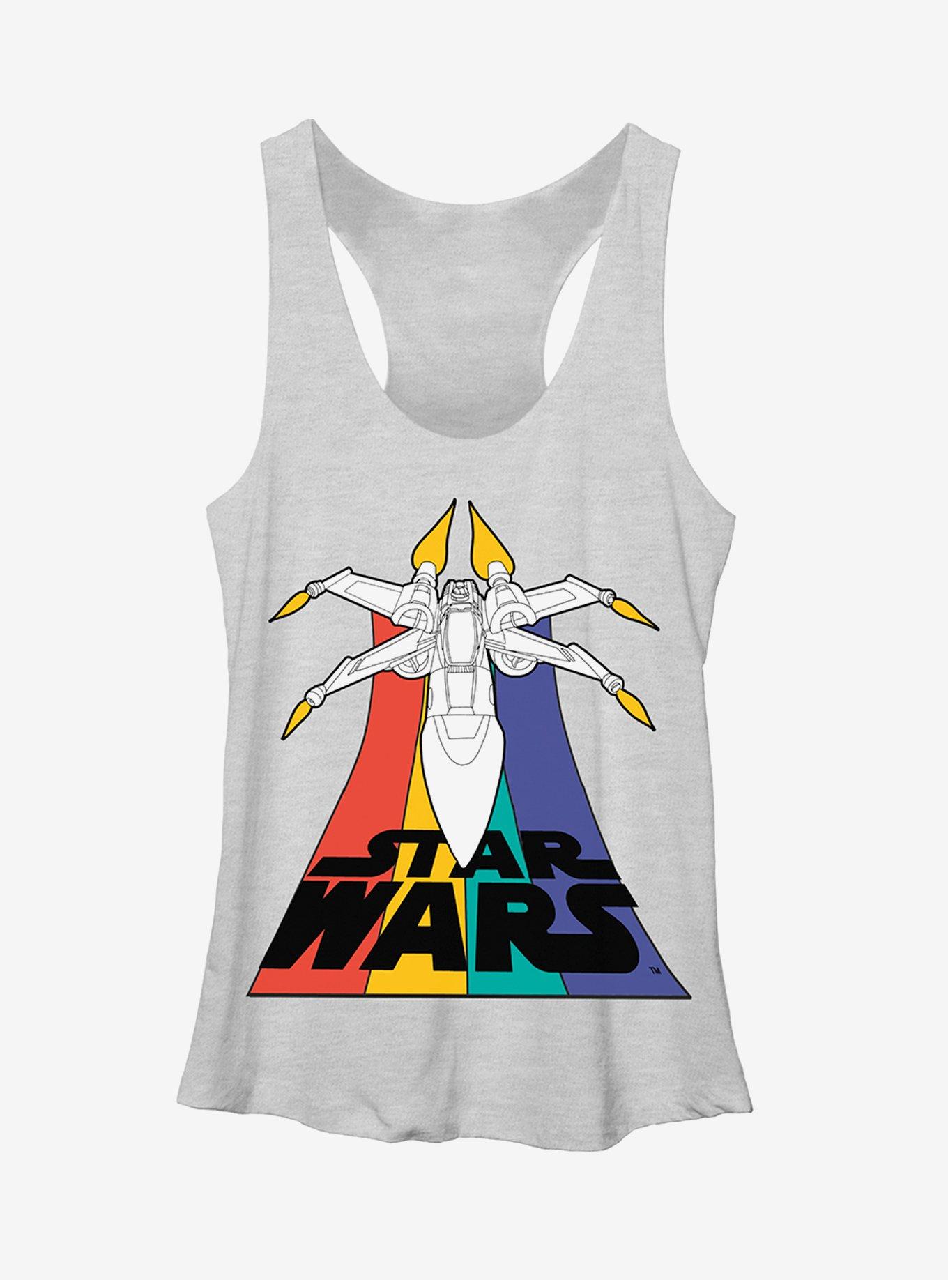 Star Wars X-Wing Fighter in Flight Girls Tanks, WHITE HTR, hi-res