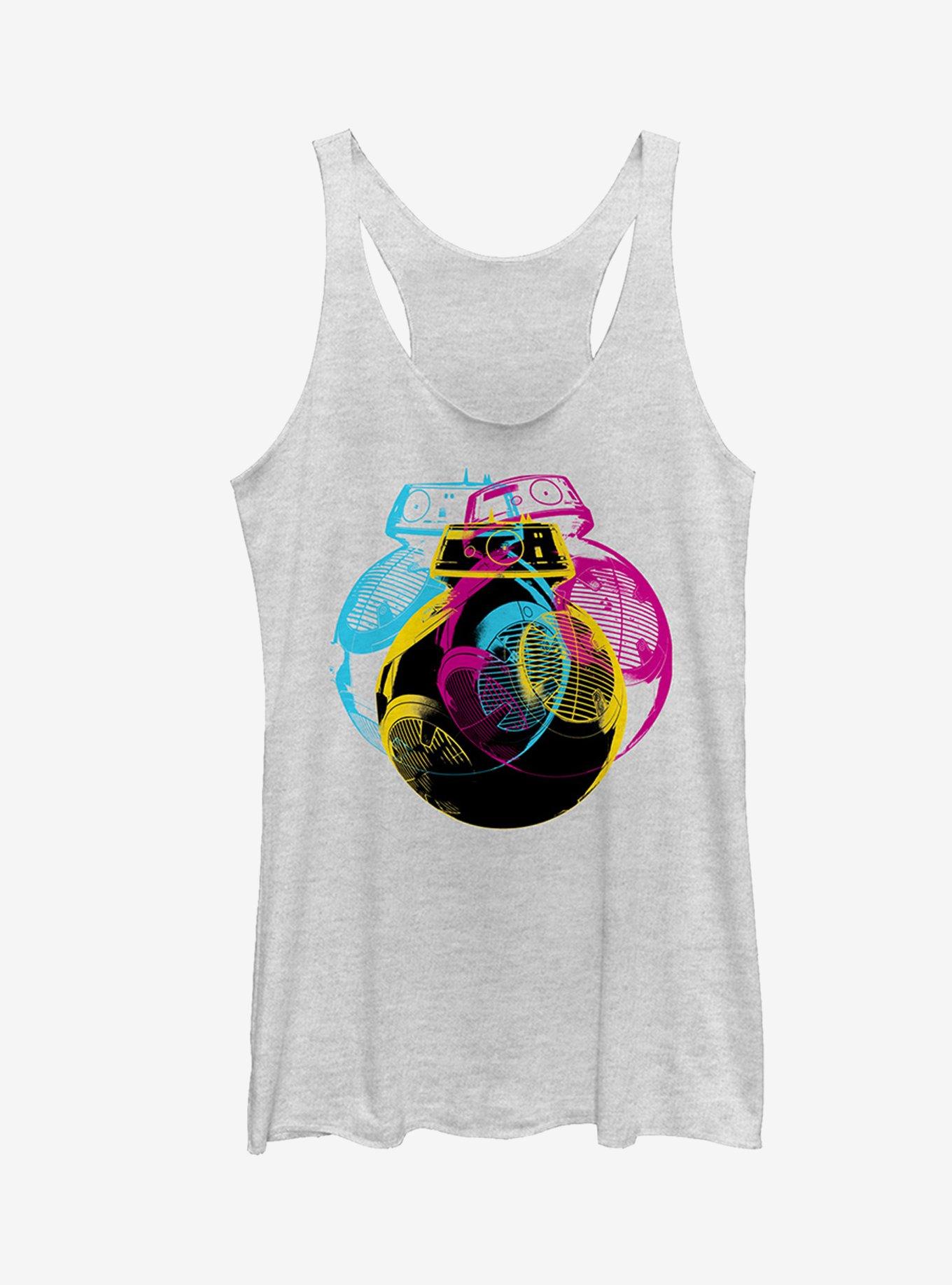 Star Wars BB-9E Retro Pop Girls Tanks, WHITE HTR, hi-res